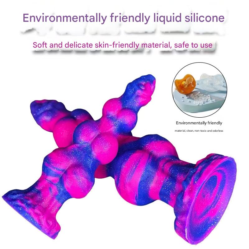Monster Dildo Perro Nudo Gigante Silicona Colorido