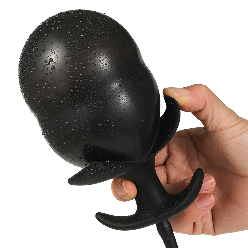 Butt Plug Inflable Negro de Silicona