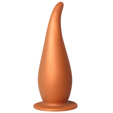 Plug Anal Gigante Dorado Hombre de Silicona