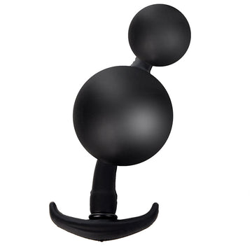 Butt Plug Inflable Negro Bolas de Acero