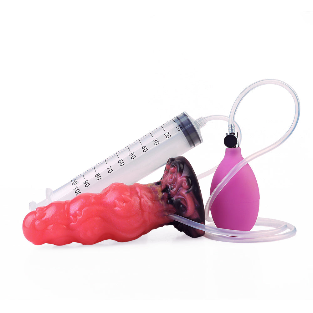 Plug Anal Inflatable Dragon Rojo Eyaculador