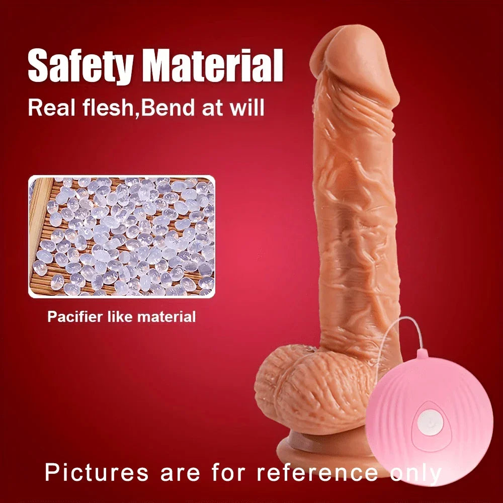 Thrusting Dildo Anal Realista Vibrador 17 cm