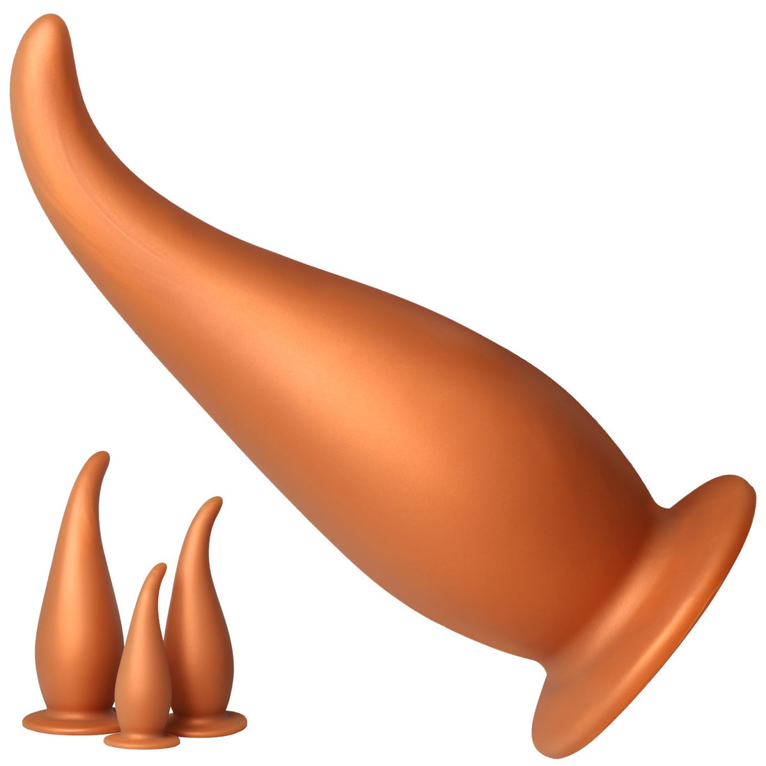 Plug Anal Gigante Dorado Hombre de Silicona