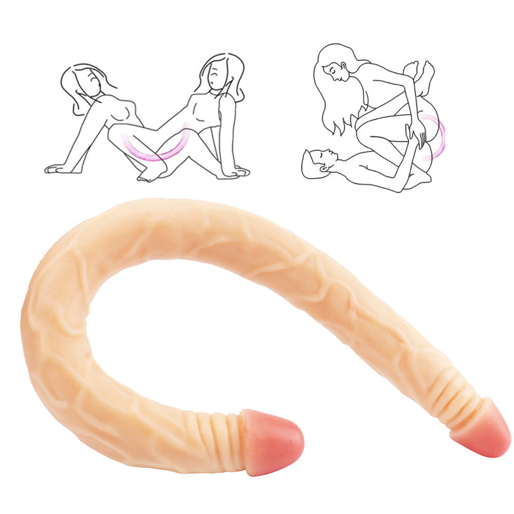 Doble Dildo Lesbian Realista de 55,9 cm