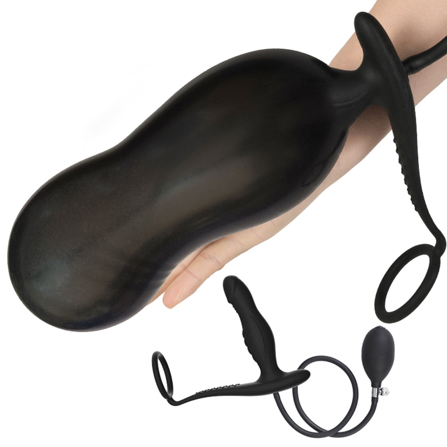 Butt Plug Inflable con Anillo para el Pene
