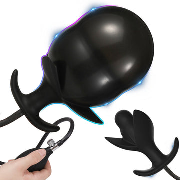 Butt Plug Inflable Negro de Silicona