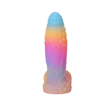 Monster Dildo Gigante Fosforescente con Prepucio