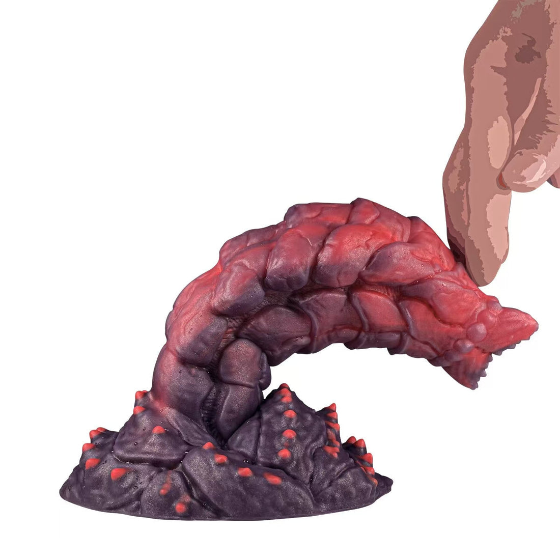 Monster Dildo Alienígena Rojo Texturizado 21 cm