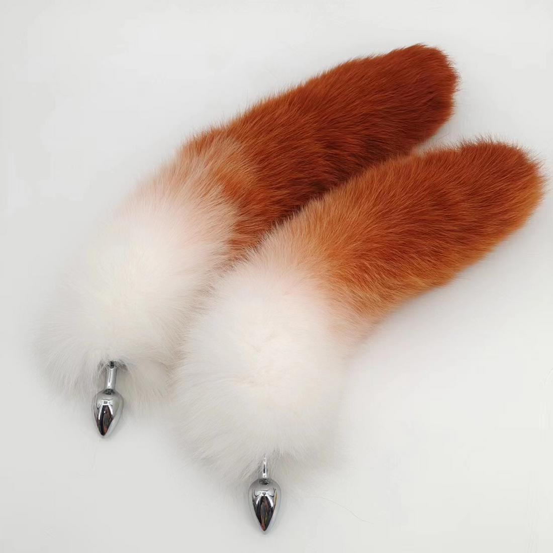Kit Plug Anal con Cola Zorro Naranja