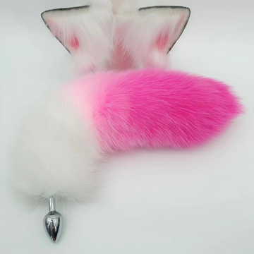 Fox Anal Plug Tail Rosa Adorable