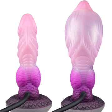 Plug Anal Inflable Rosa Fantasia Texturizado 19 cm