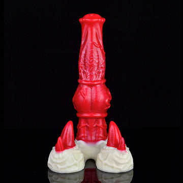 Dildo Caballo Rojo con Ventosa Nudo Monster 25,4 cm