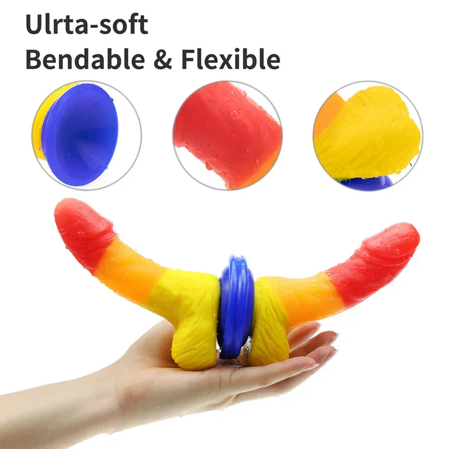 Dildo Pequeño Curvo Multicolor Para Principiantes 12,7 cm