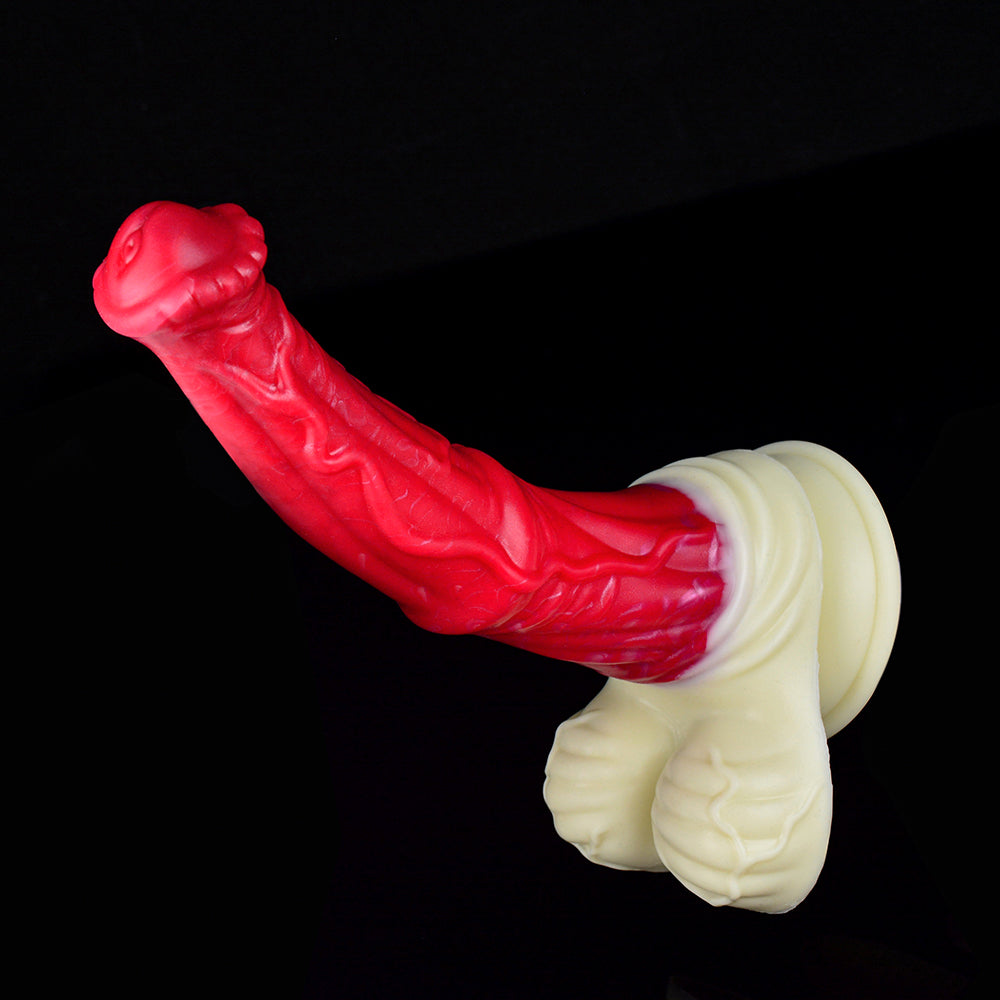 Horse Dildo Rojo Texturizado Fantasy 22,9 cm