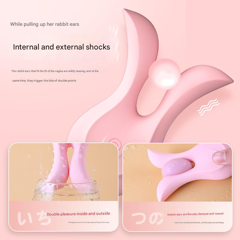 Vibrador Conejo Silencioso Clitoris Pezones Rosados