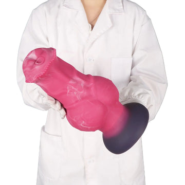Horse Dildo Gigante Rojo Fantasía con Nudo