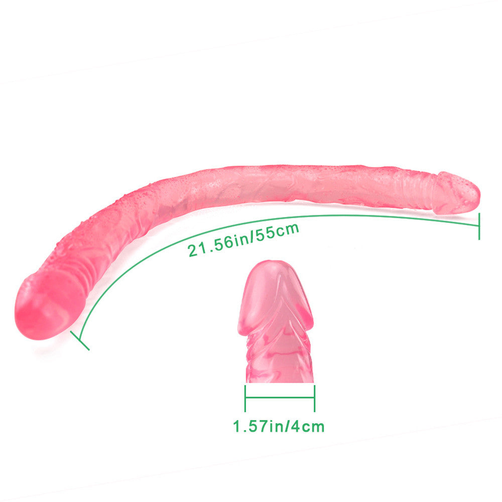 Doble Dildo Largo Rosa de 55,9 cm