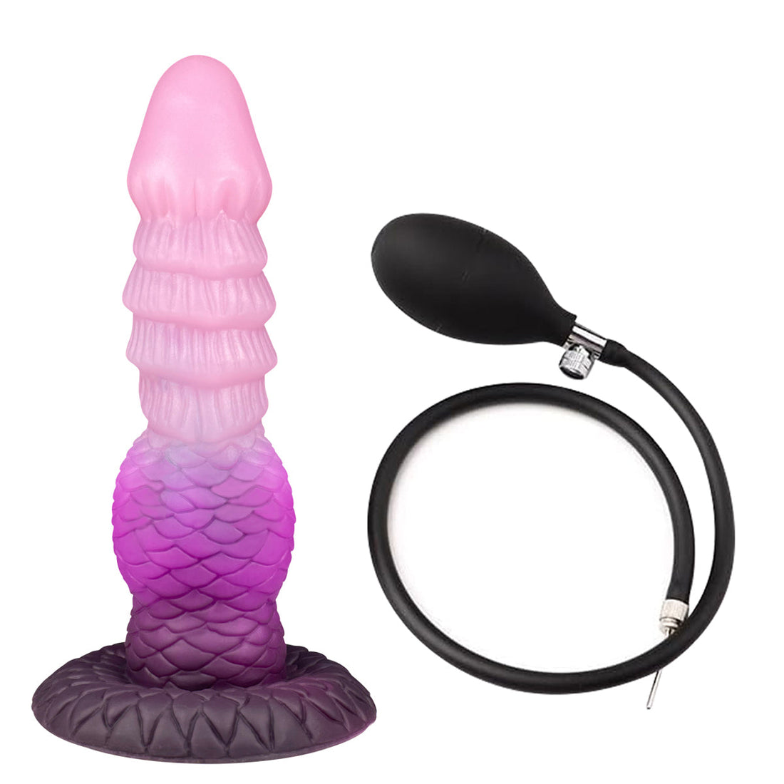 Plug Anal Inflable Rosa Fantasia Texturizado 19 cm
