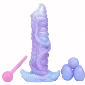 Dildo Ovipositor de Tentaculo Monstruo Azul de 17,8 cm