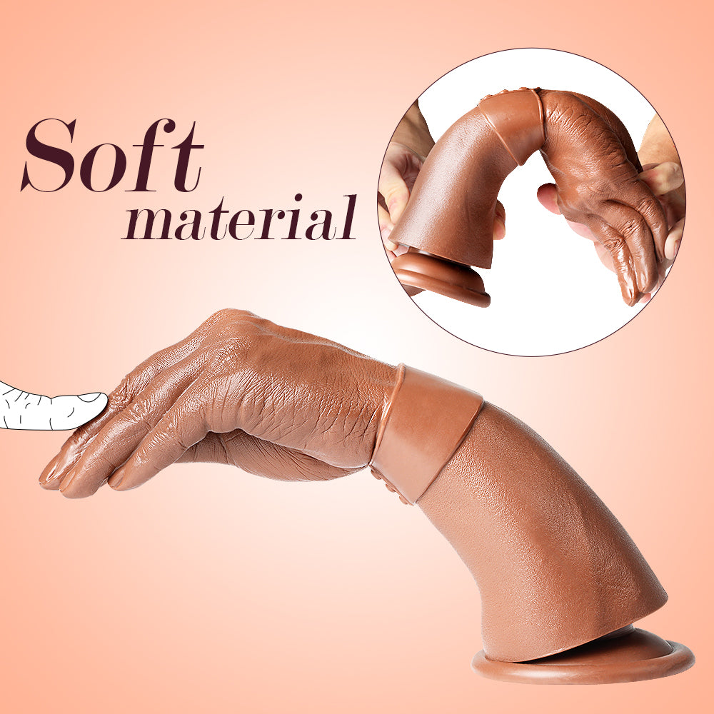 Dildo Puño Anal Grande Realista Marrón 27,9 cm
