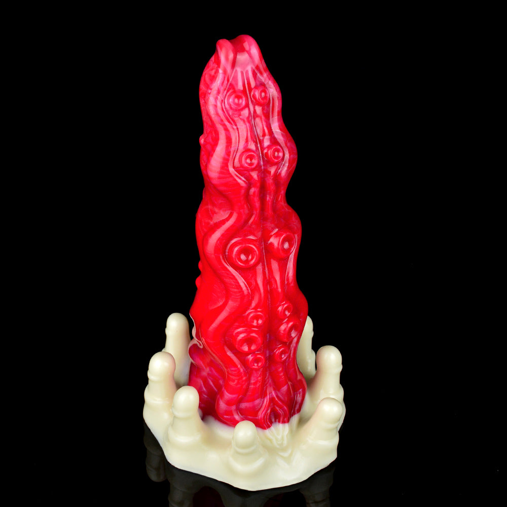 Dildo Tentáculo Monstruo Coral Rojo de 20,3 cm