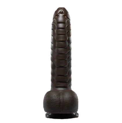 Big Black Dildo Vibrador Automatico con Prepucio 20,3 cm