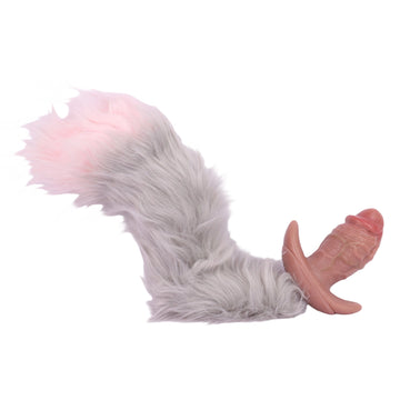 Vibrating Fox Tail Butt Plug de Silicona