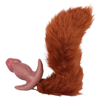 Vibrating Tail Butt Plug Realista de Silicona