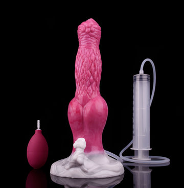 Dildo Dog Monster Rosa Fantasy Nudo Eyaculador 20,3 cm