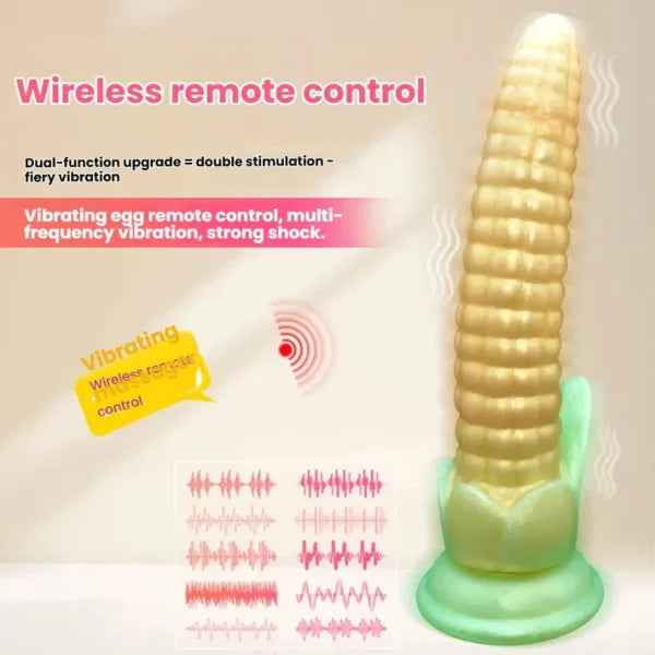 Consolador Vibrador Anal Realista Silicona Maíz 18,3 cm