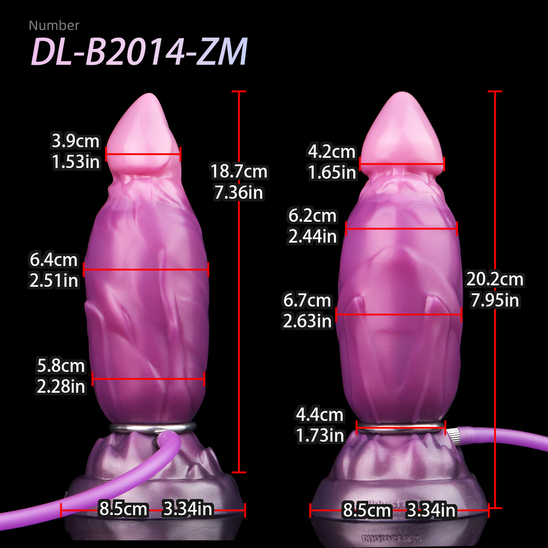 Plug Anal Inflable Monstruo Texturizado de Silicona