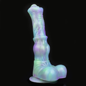 Horse Dildo Anal Fosforescente de Silicona 22,9 cm