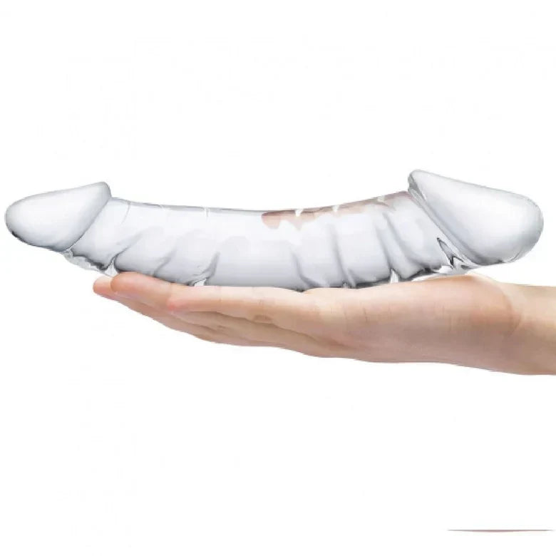 Glass Dildo Doble Texturizado de 25,4 cm