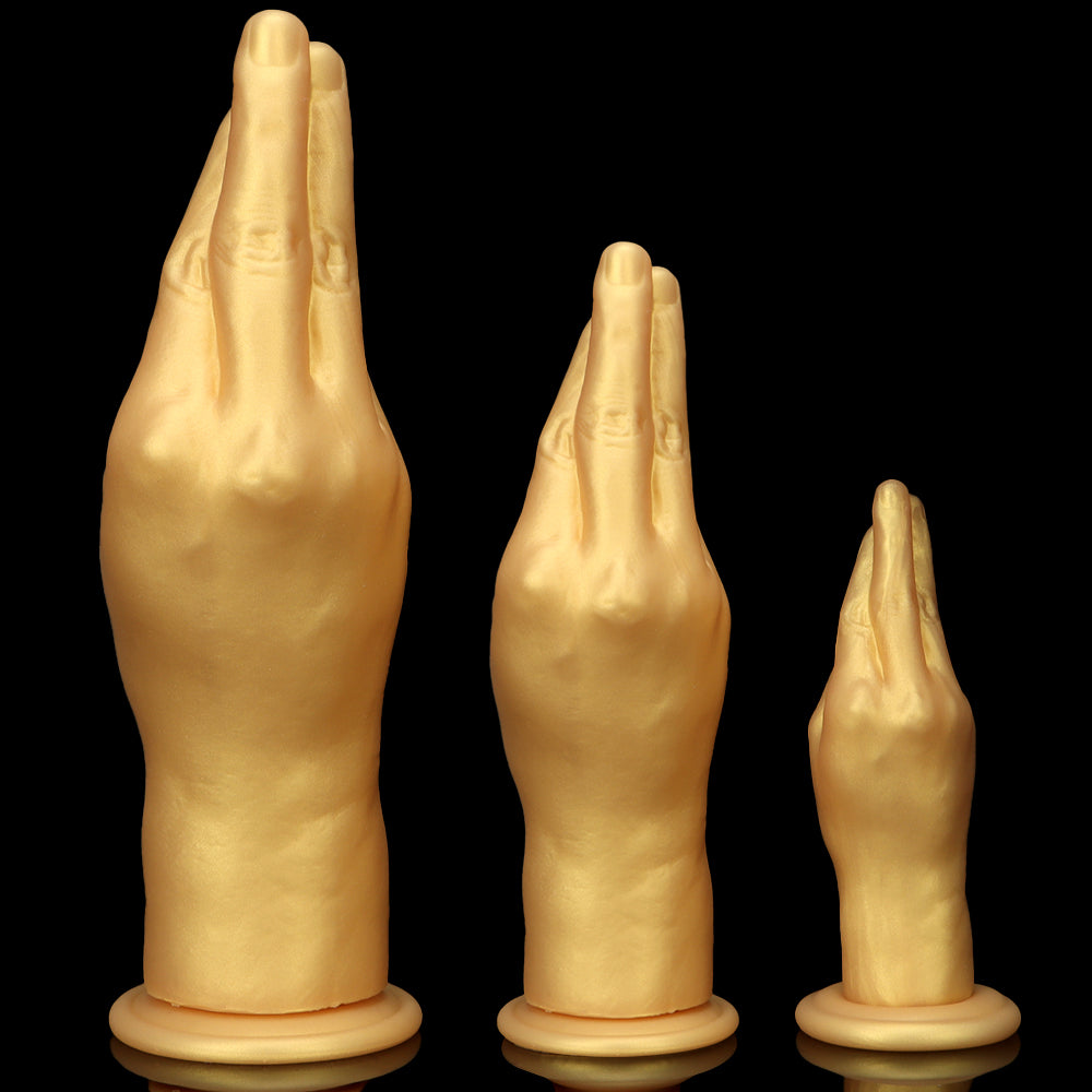 Huge Dildo Dorado Puño de Silicona con Ventosa