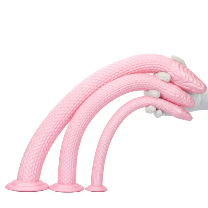 Dildo Anal Serpiente Animal Gigante Rosa 53,3 cm