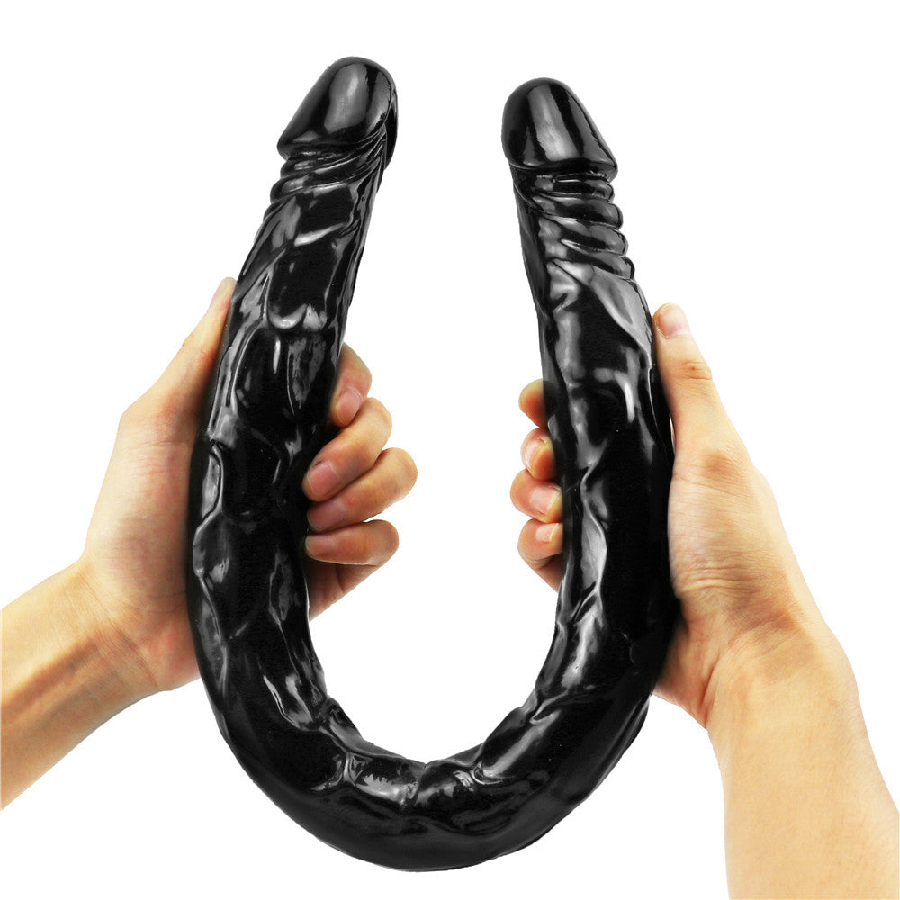 Consolador Doble Gigante Negro de 55,9 cm