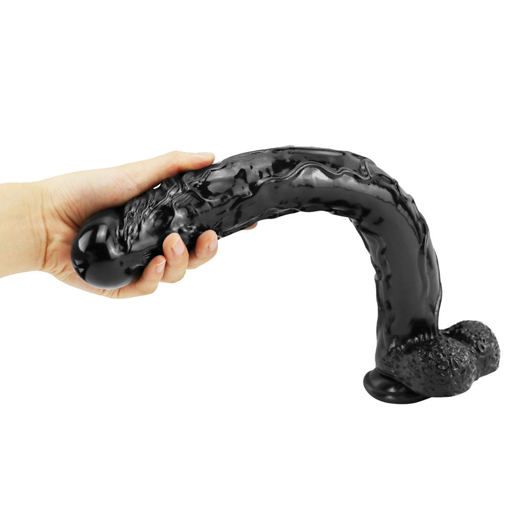 Consolador Anal Negro Gigante para Masculino 40,6 cm