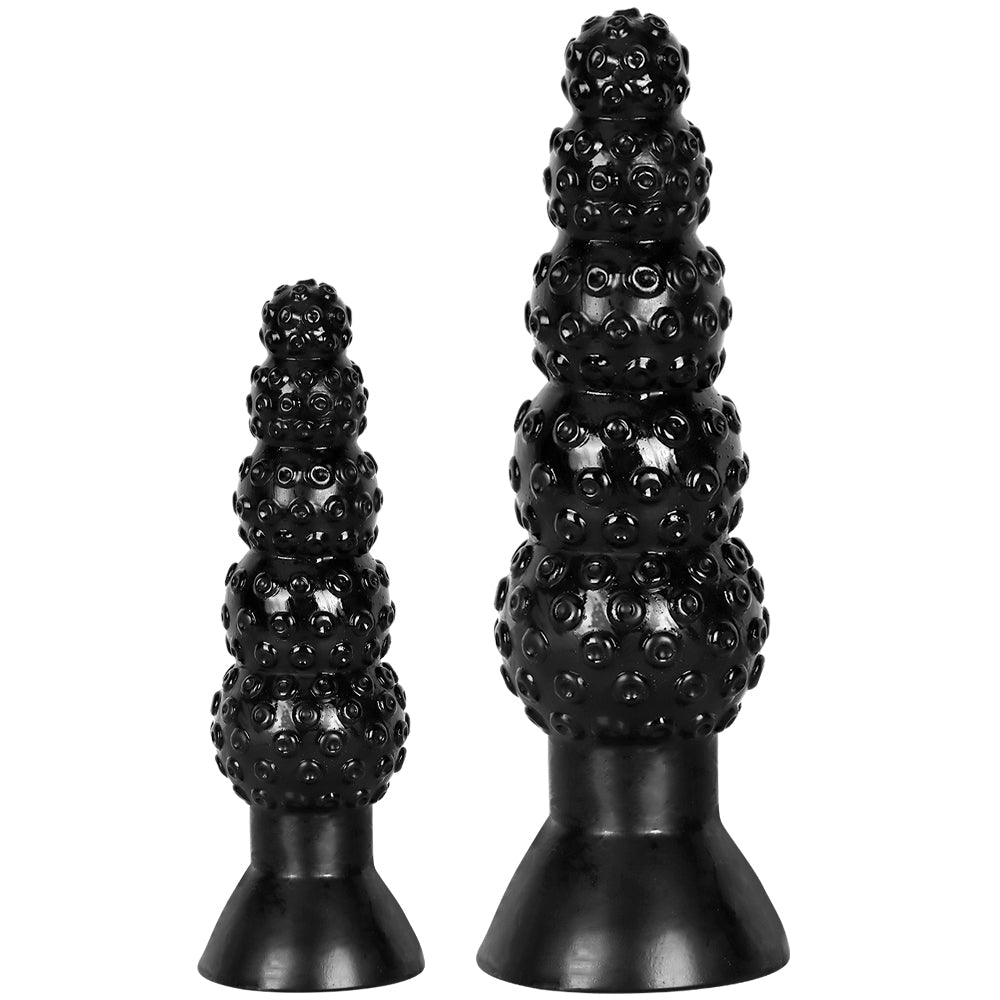 Dildo Tentaculo de Pulpo Negro con 5 Bolas