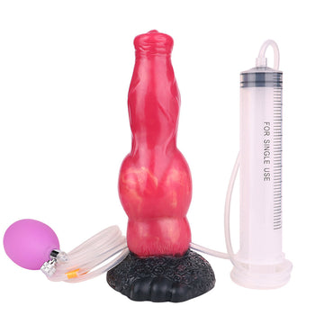 Dog Dildo Rojo Fantasy Eyaculador 20,3 cm
