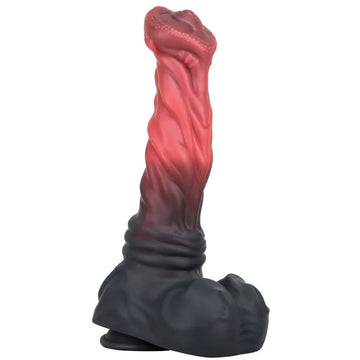 Horse Dildo Anal Fantasy rojo texturizado