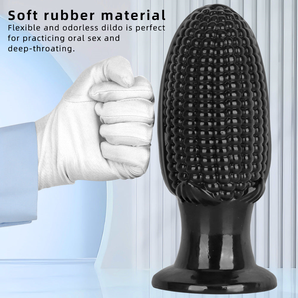 Large Plug Anal de Maíz Negro Texturizado