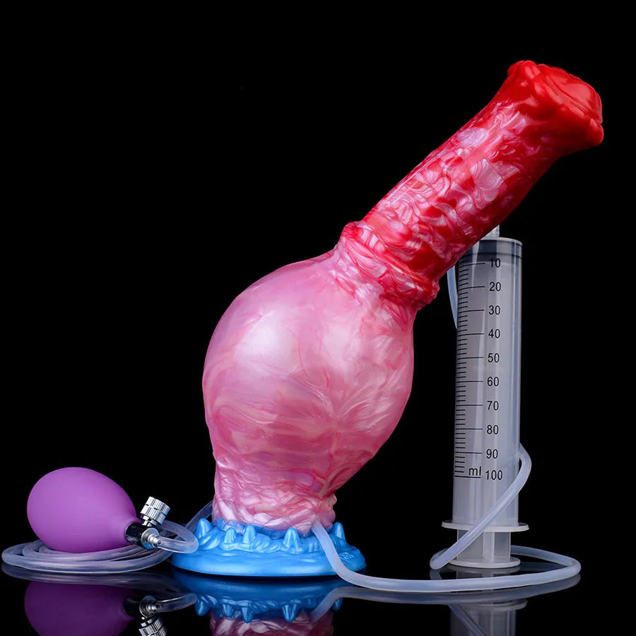 Horse Dildo Inflable Eyaculador con Fantasy Gigante 25,4 cm