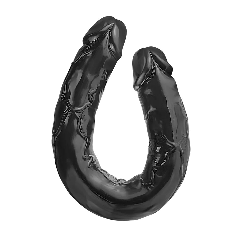 Double Ended Lesbian Dildo Negro de 45,7 cm